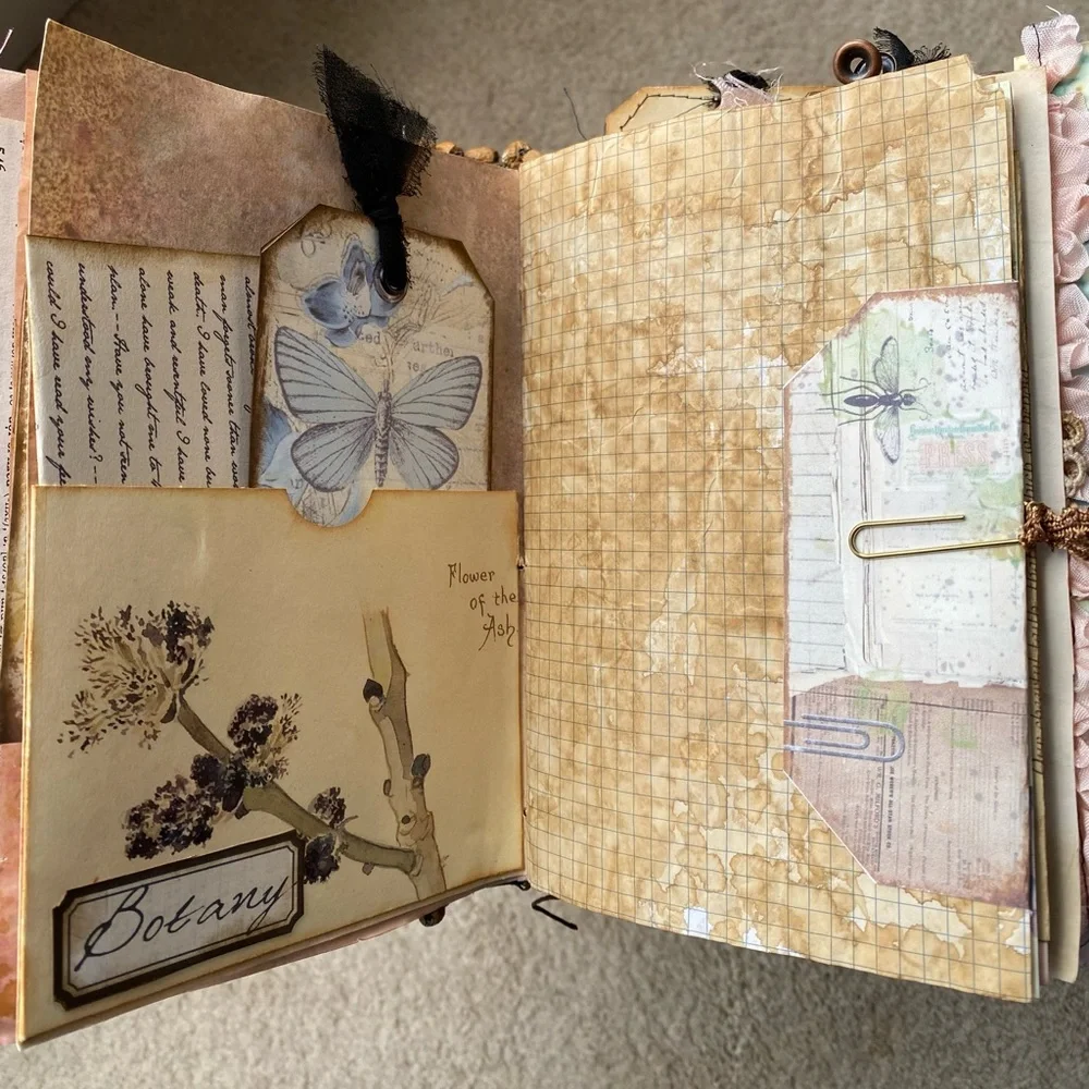 🆕 Handmade Travelers Notebook Junk Journal - Diary of an Edwardian Lady